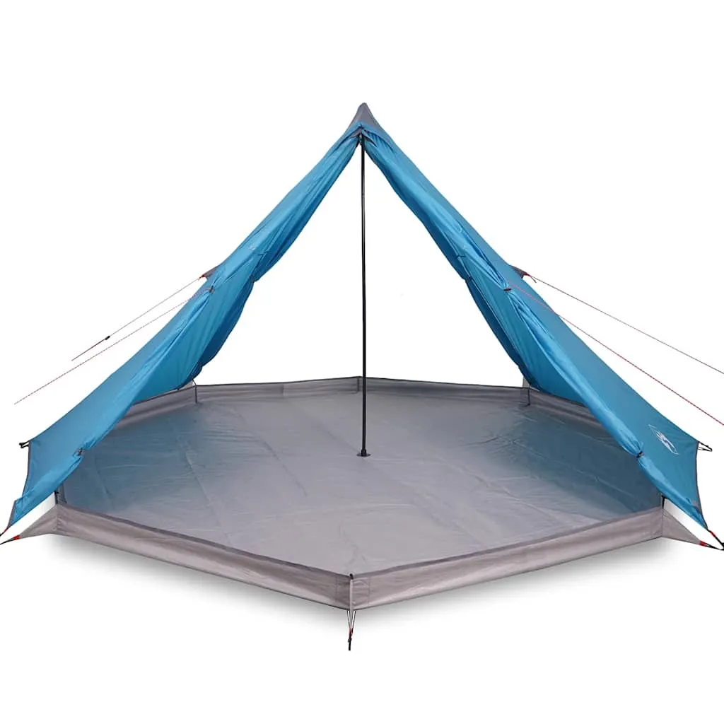 Familienzelt Tipi Blau 400x400x200 cm wasserdicht mit E-Anschluss