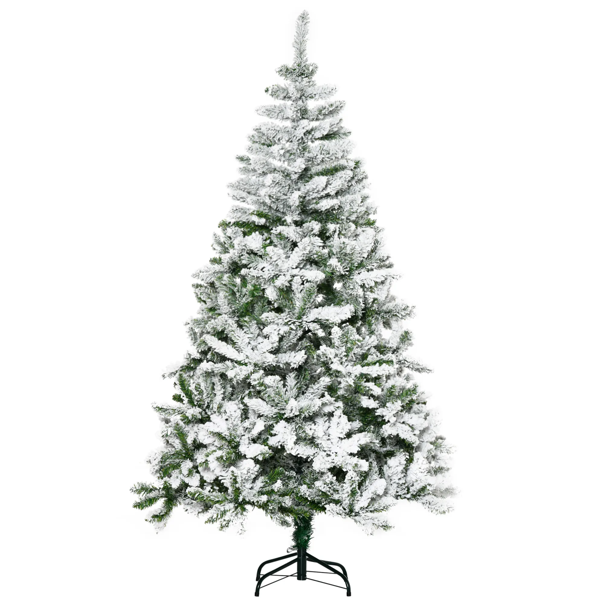 Künstlicher Weihnachtsbaum mit Schnee-Effekt, 180 cm, Grün/Weiß