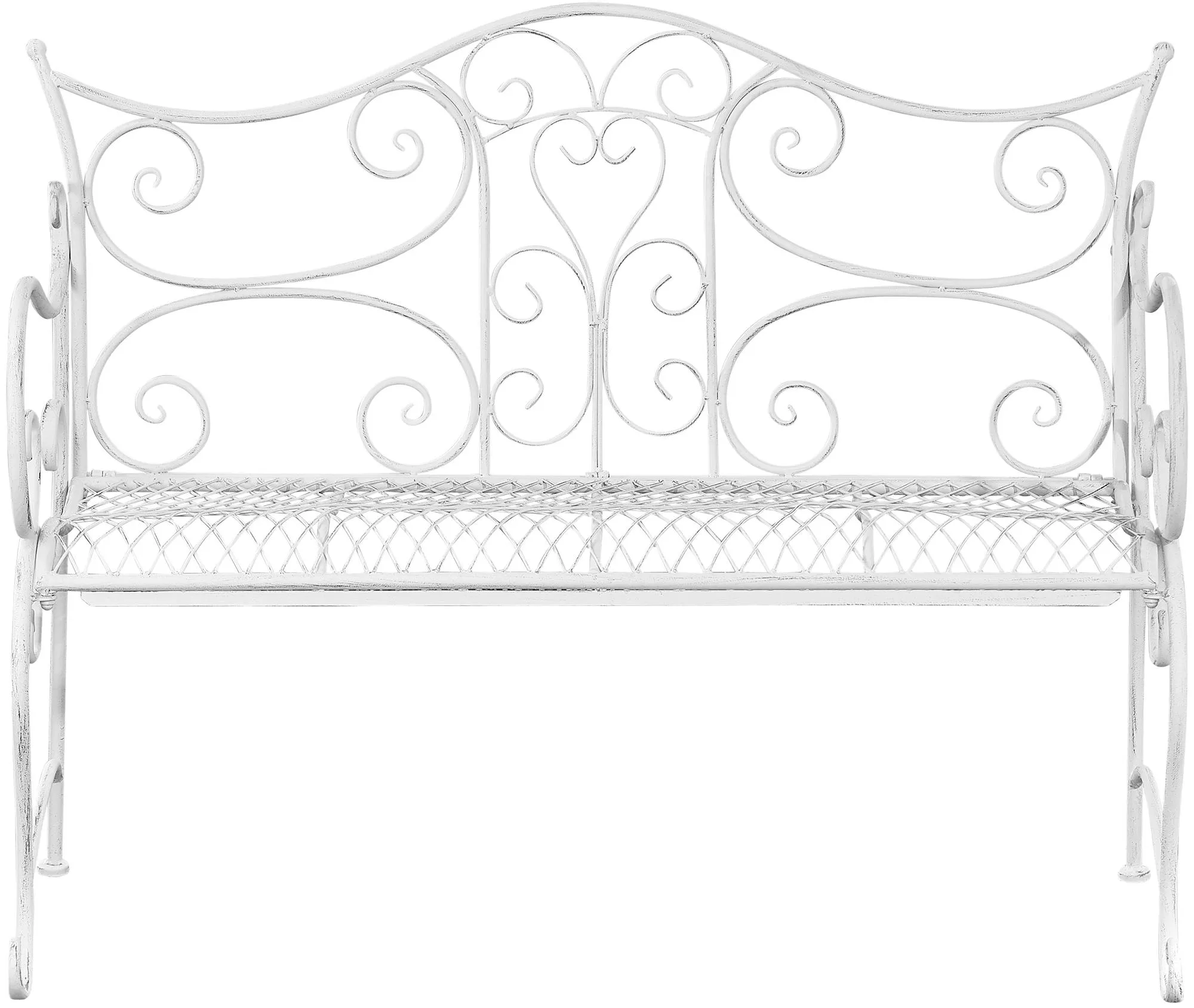 Gartenbank Tara 113x47x89 cm antik weiß