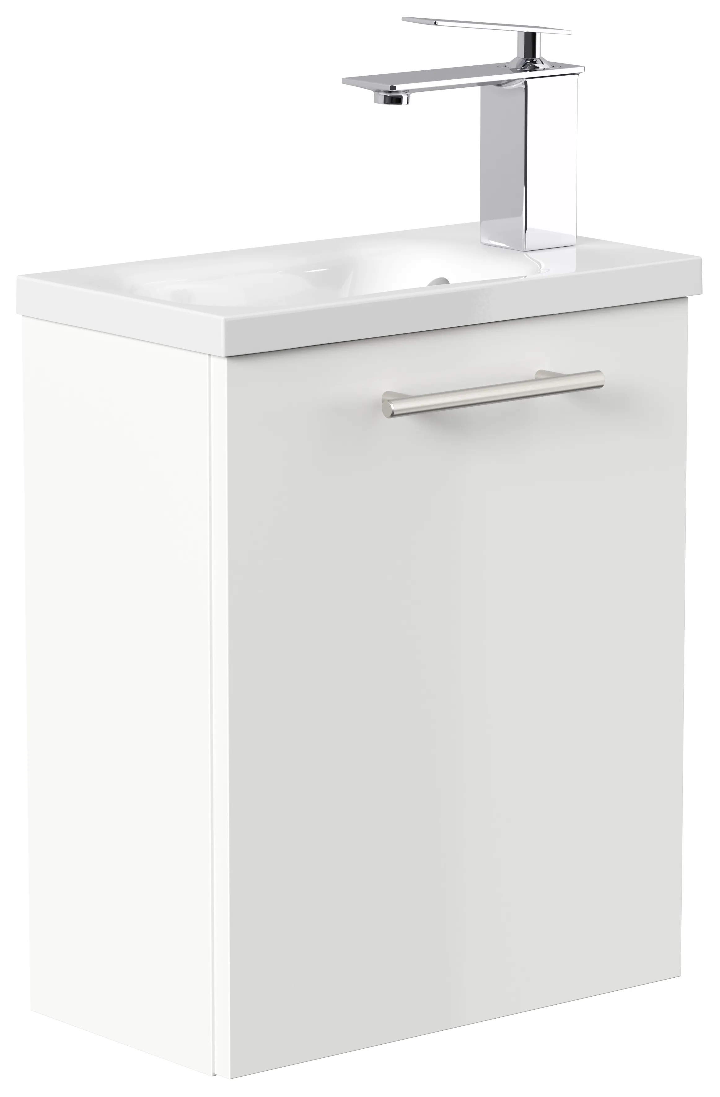 Gäste WC Badmöbel Pieni Slimline 40cm SoftClose weiß hochglanz