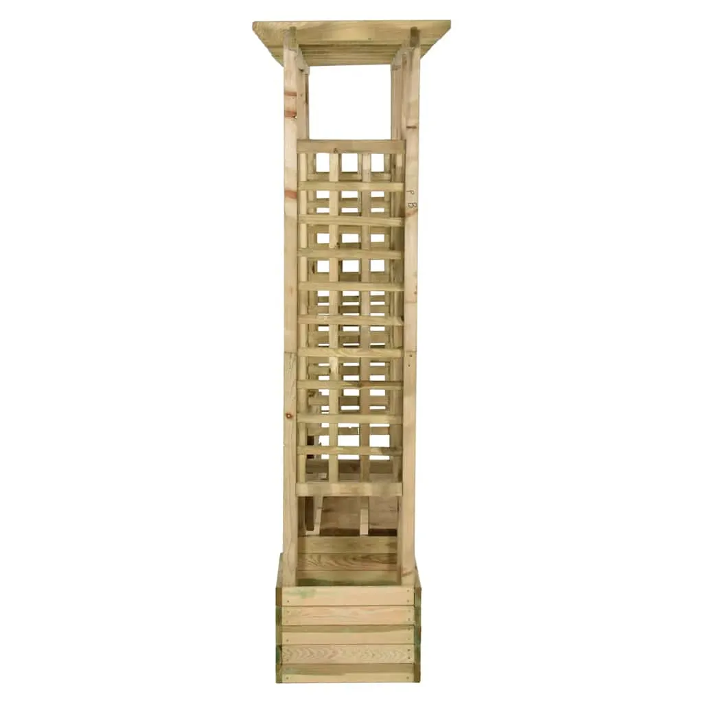 Pergola aus massivem Kiefernholz grün imprägniert 230x60x198 cm