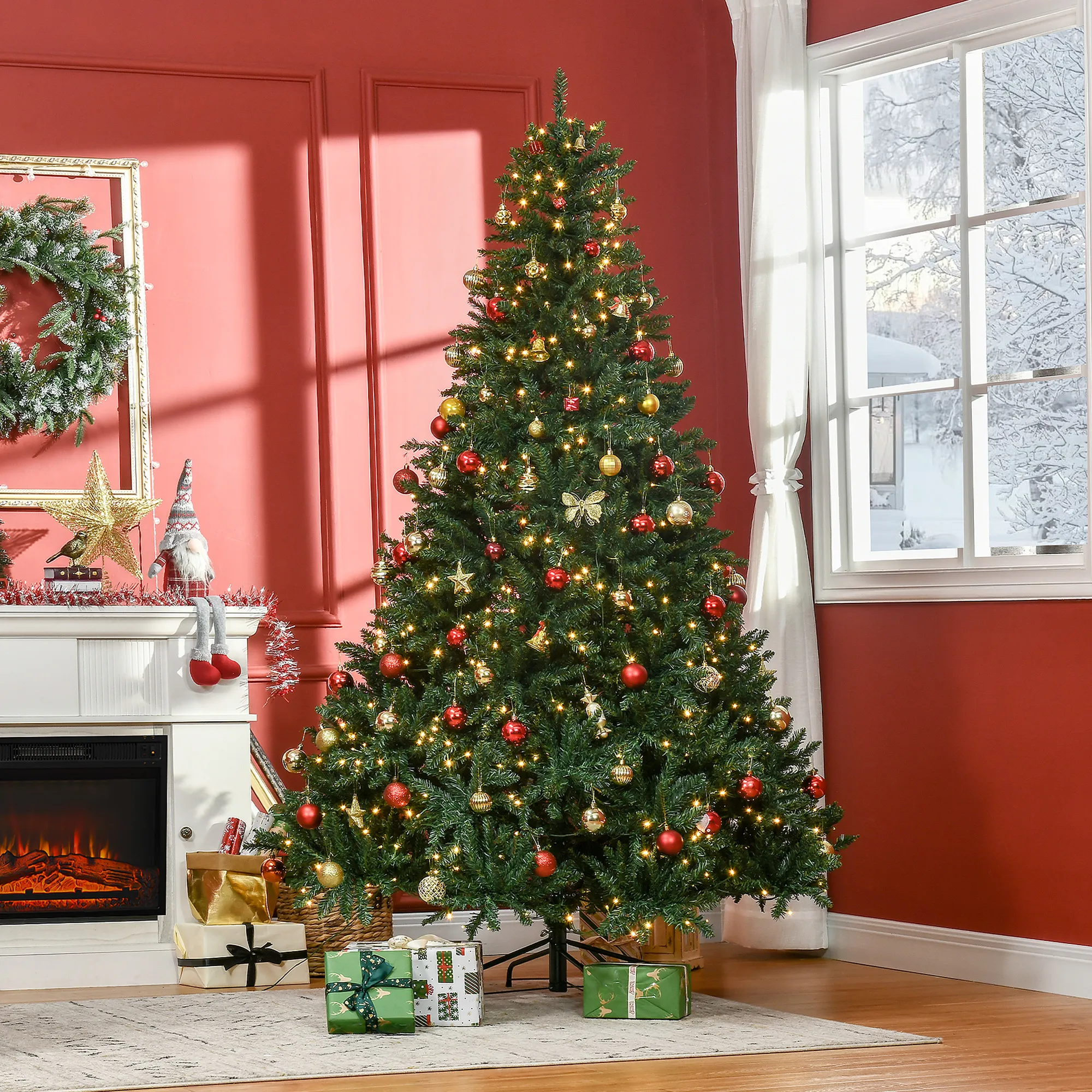 Künstlicher Weihnachtsbaum mit 700 LEDs, 210 cm, Grün