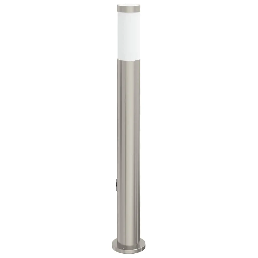 Pollerleuchte mit Sensor&Steckdose 80 cm Edelstahl IP44