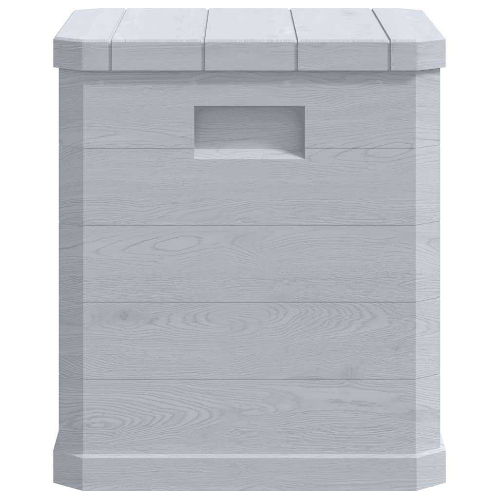 Gartenbox Kunststoff in Holz-Optik Hellgrau 42,5x44x50 cm