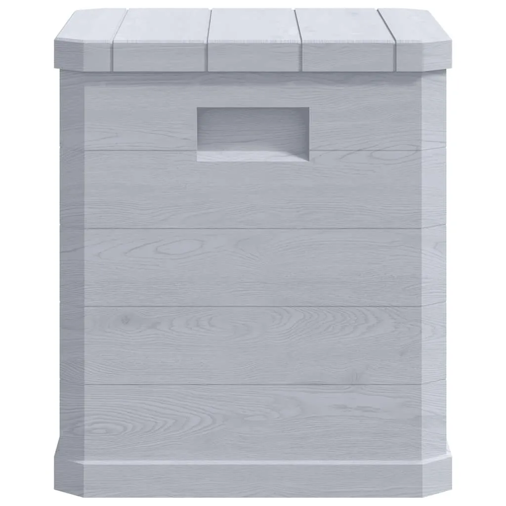 Gartenbox Kunststoff in Holz-Optik Hellgrau 42,5x44x50 cm