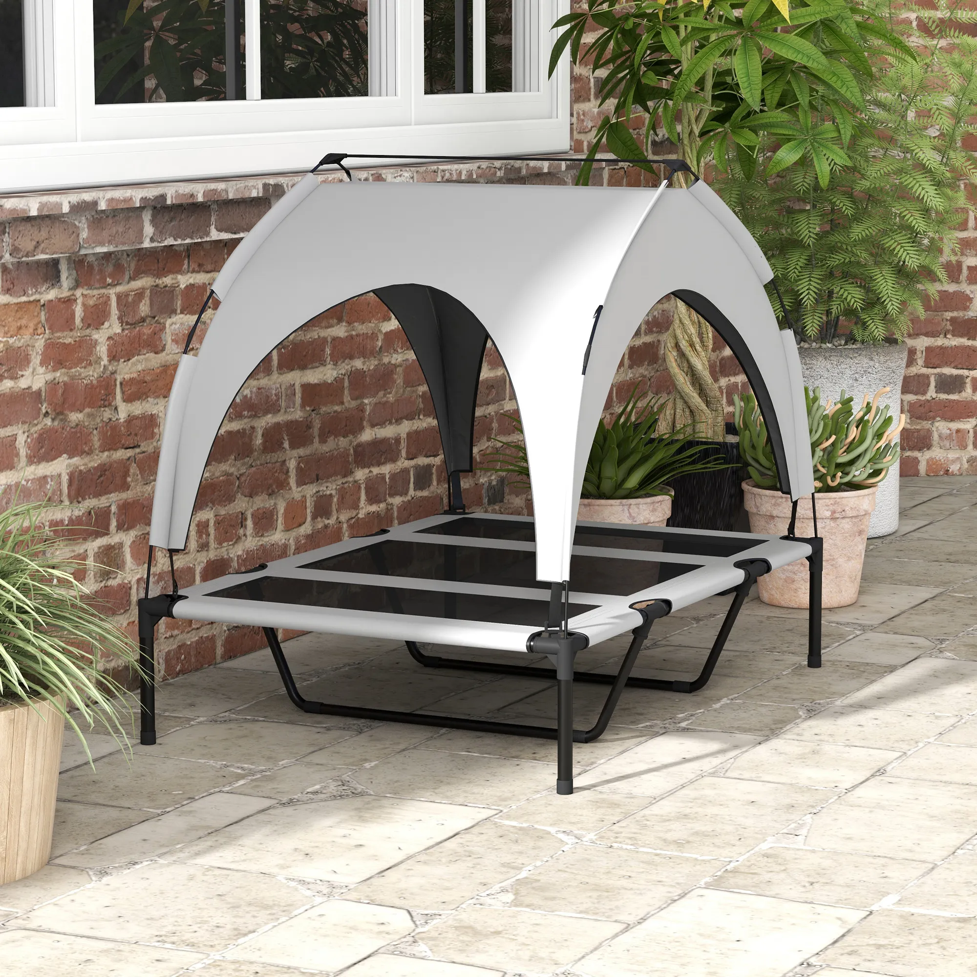 Hundebett Outdoor wetterbeständig Oxford-Polyester Hellgrau