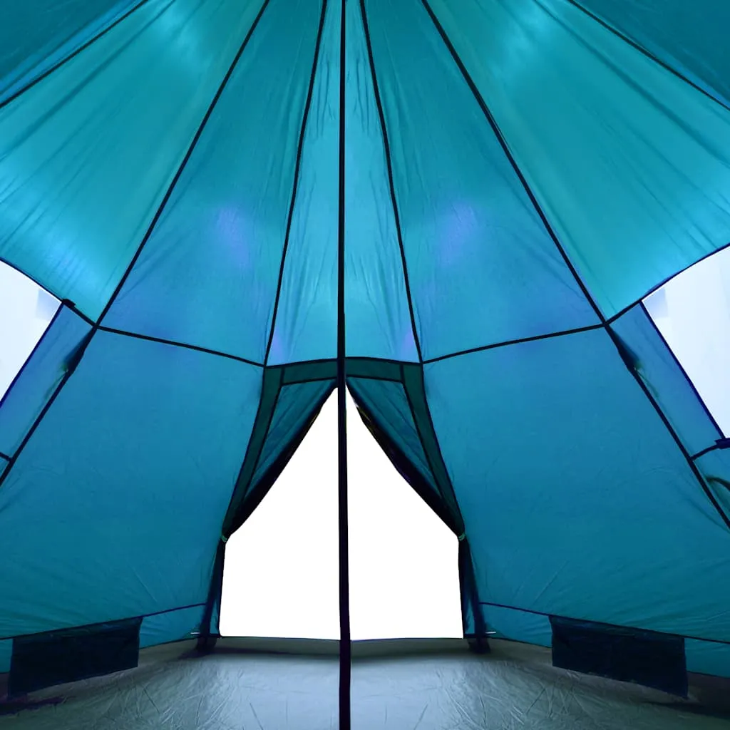 Campingzelt Tipi Blau 367x367x259 cm wasserdicht mit E-Anschluss