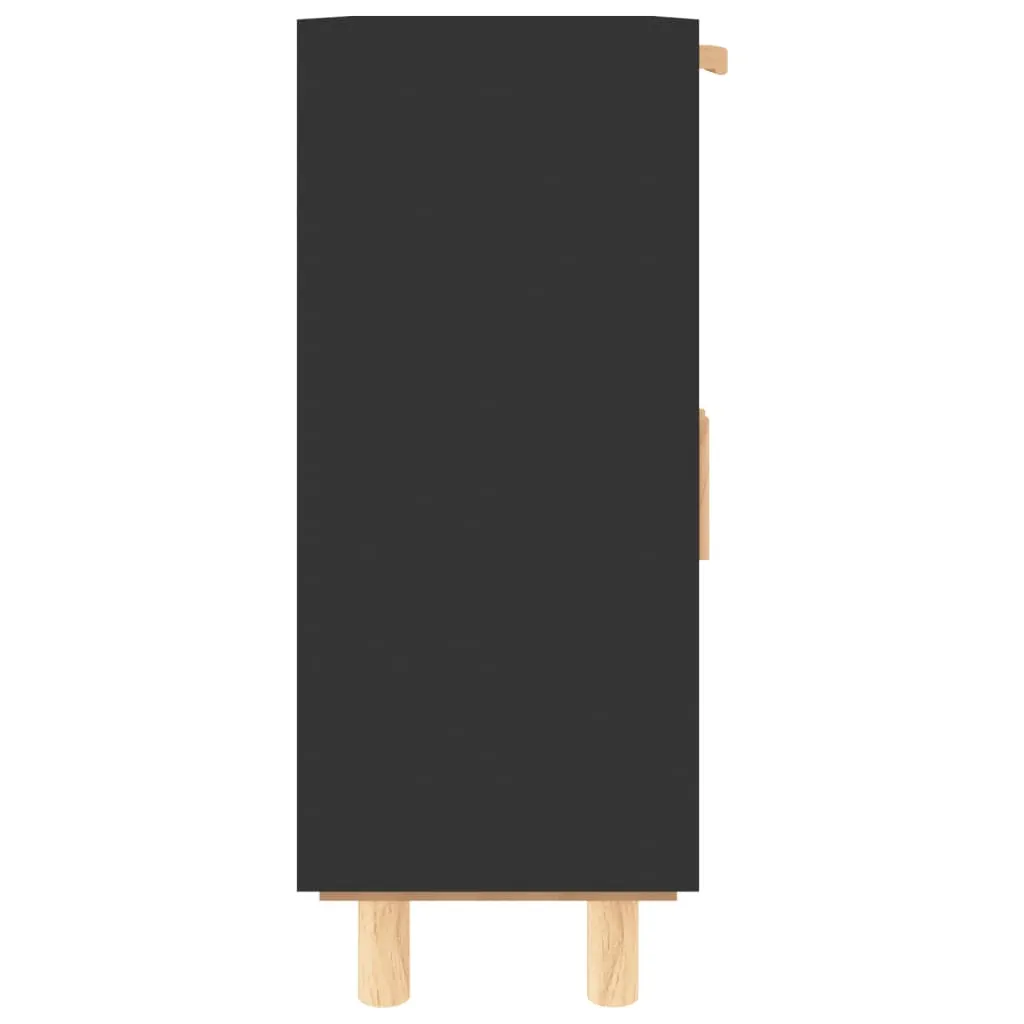 Praktisches Sideboard Schwarz 60 x 30 x 75 cm