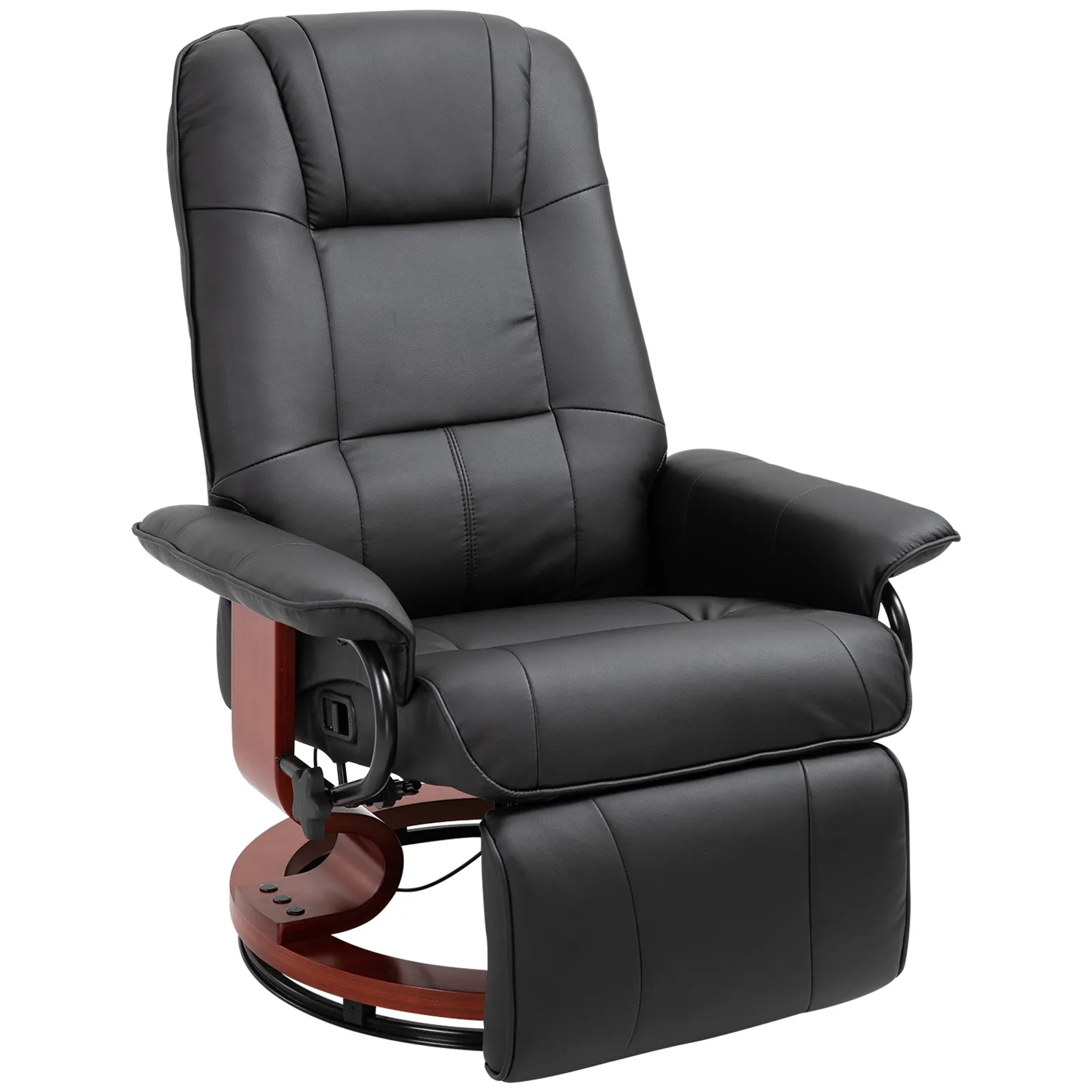 Relaxsessel Fernsehsessel Liegesessel Kunstleder 360° Drehstuhl 145° neigbar Schwarz 78 x 87 x 100 cm