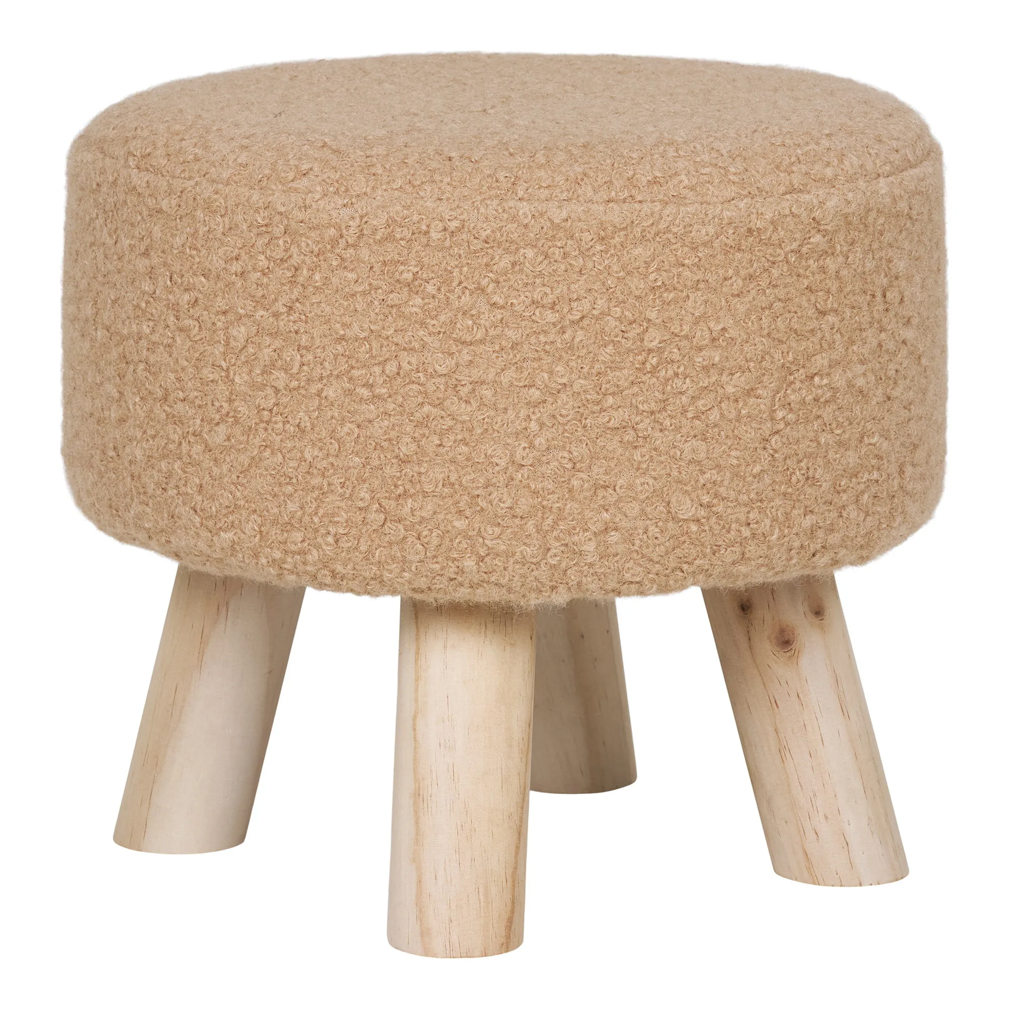 tinkaro Hocker Aberdeen Polyester, Kiefernholz, Sperrholz, Schaumstoff Sand