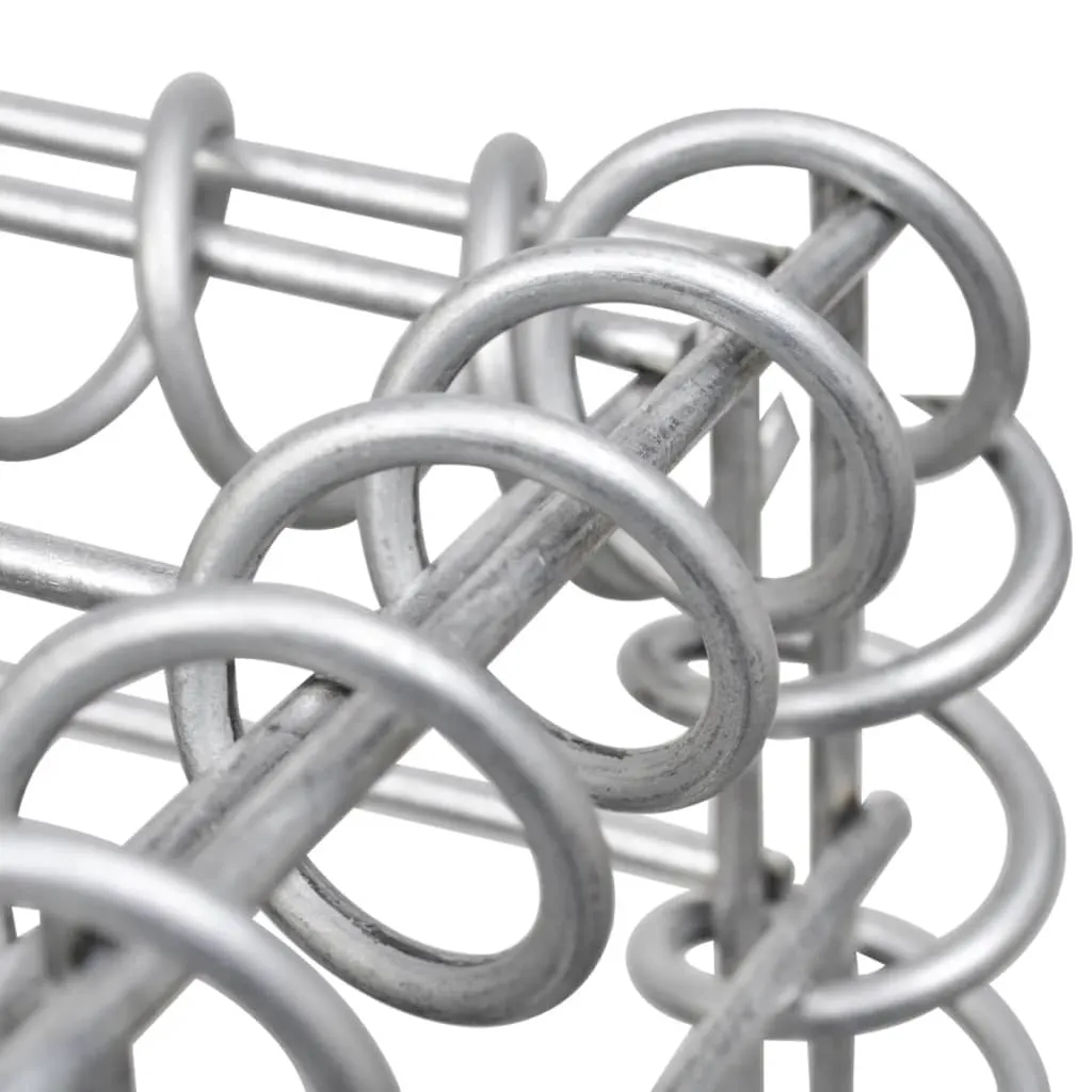 Gabionenwand Mülltonnenverkleidung 320x100x120 cm Silber