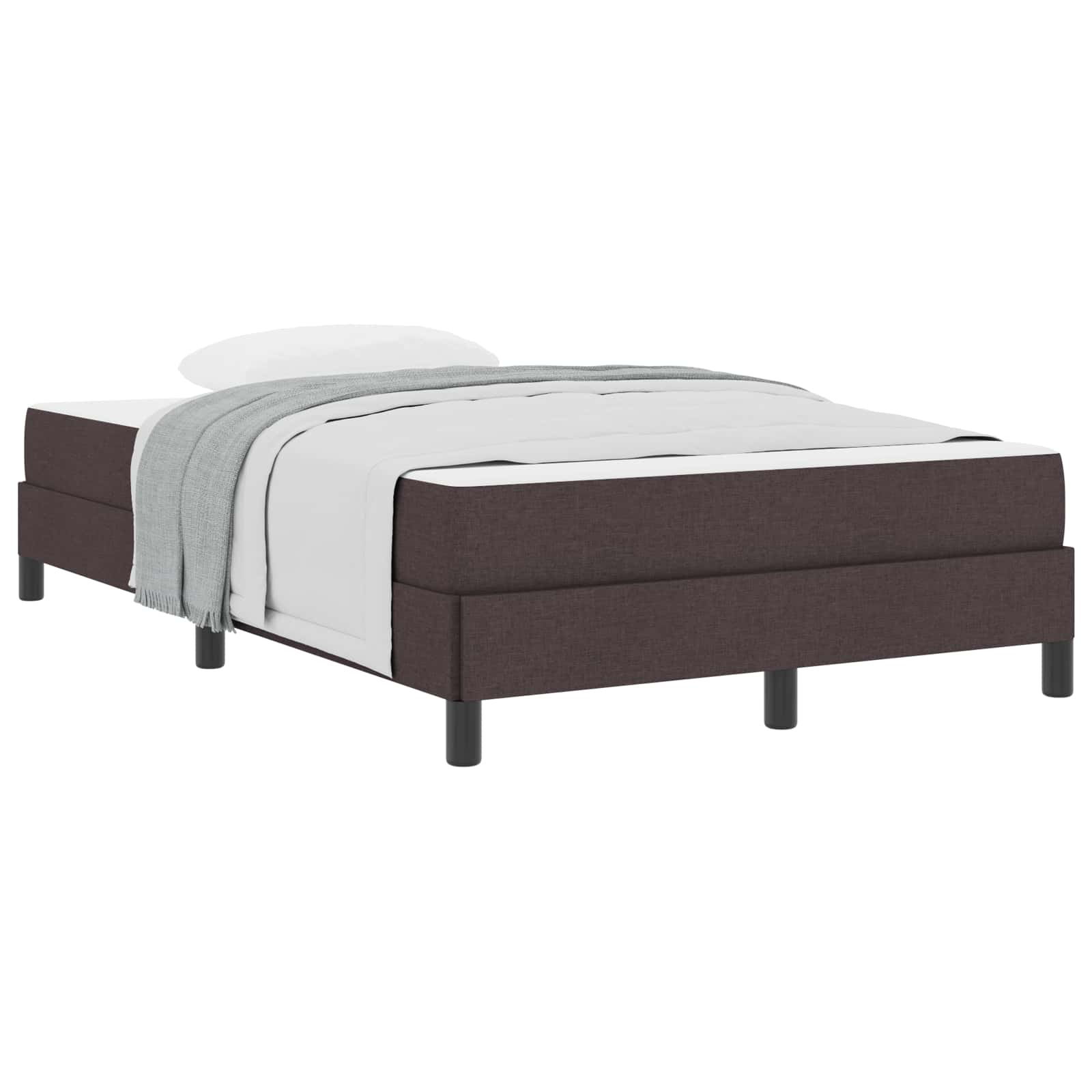 Boxspringbett Holzwerkstoff Dunkelbraun 120x190 cm Matratze mittel