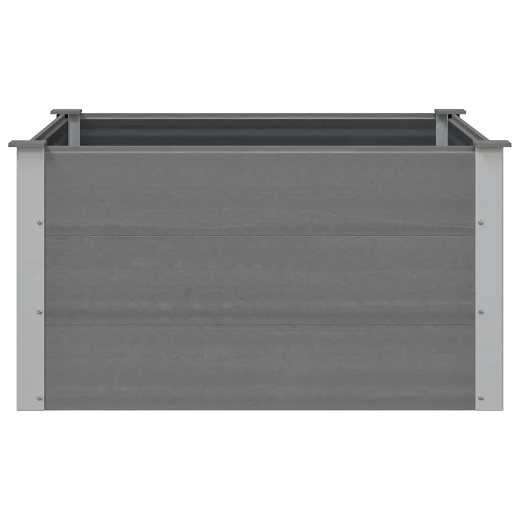 Garten-Hochbeet WPC 100 x 100 x 54 cm Grau