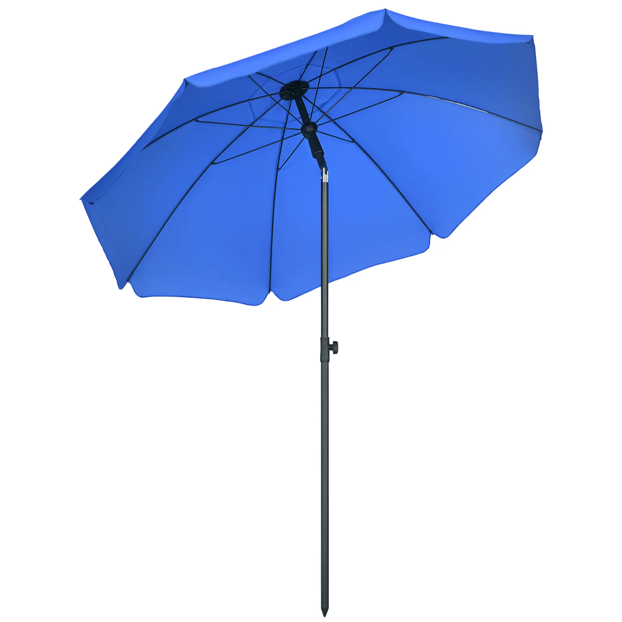 Strandschirm Blau Ø180 x 209H cm mit UV50+ Schutz