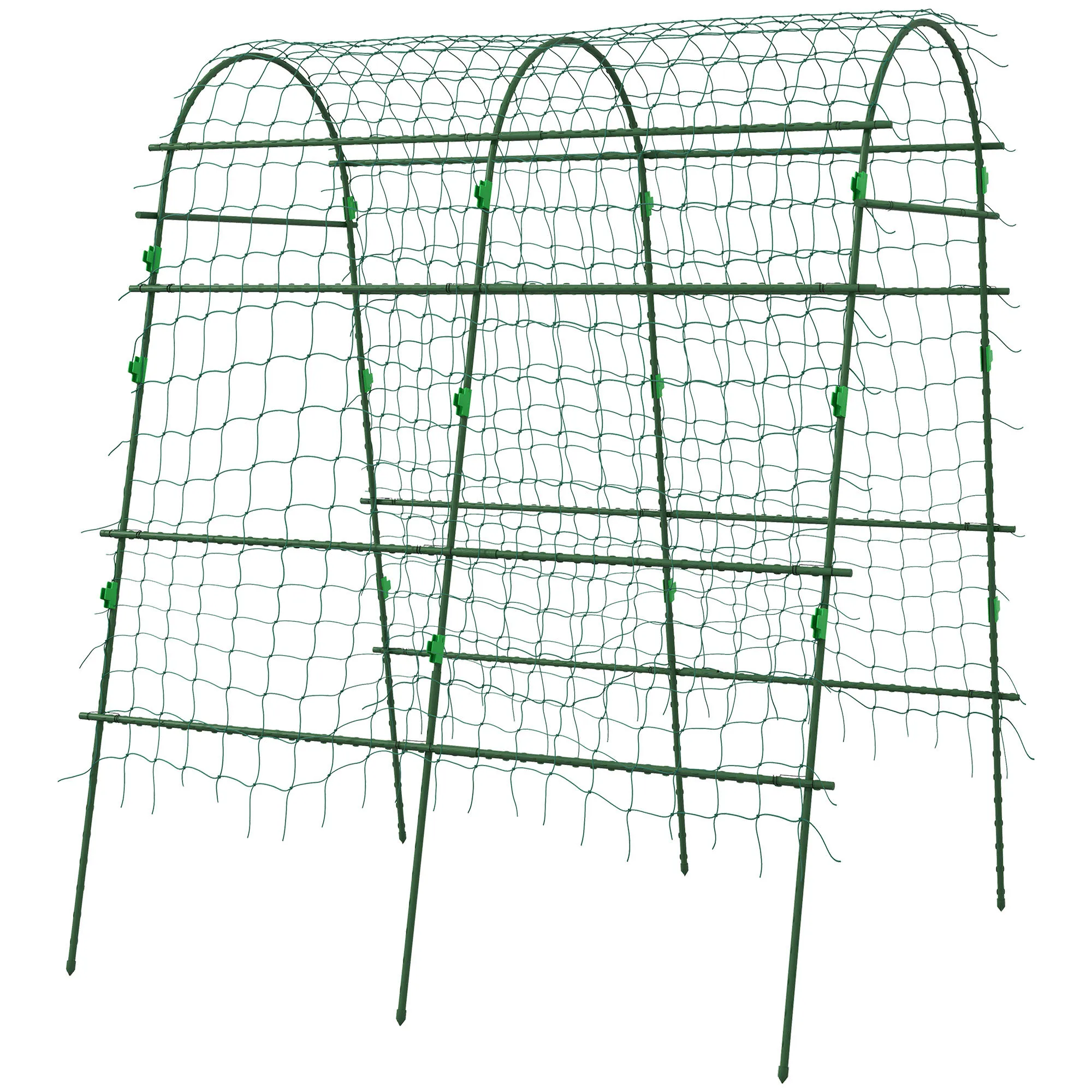 Rankbogen Grün 144L x 167B x 206H cm mit Vogelschutznetz