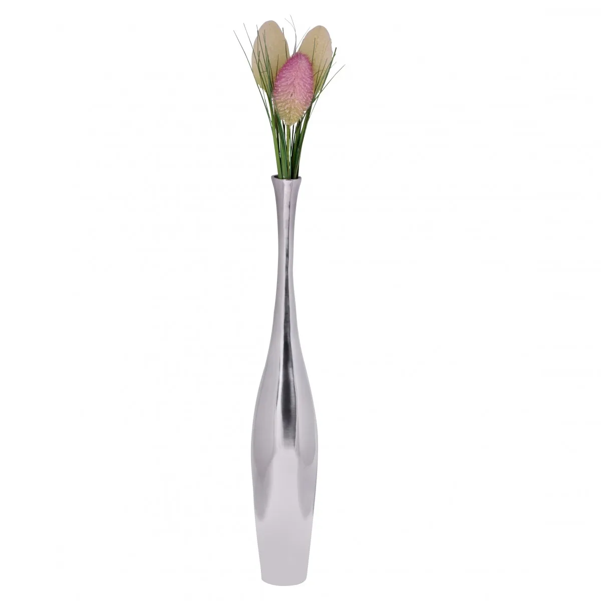 tinkaro Deko Vase stehend ARJANA Aluminium Standdekovase Silber