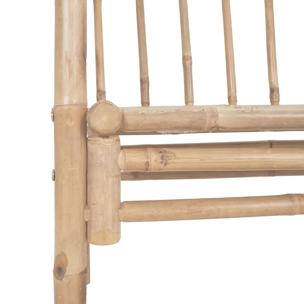 Bambus-Gartenbank mit Pergola 116x52x220 cm Naturholz