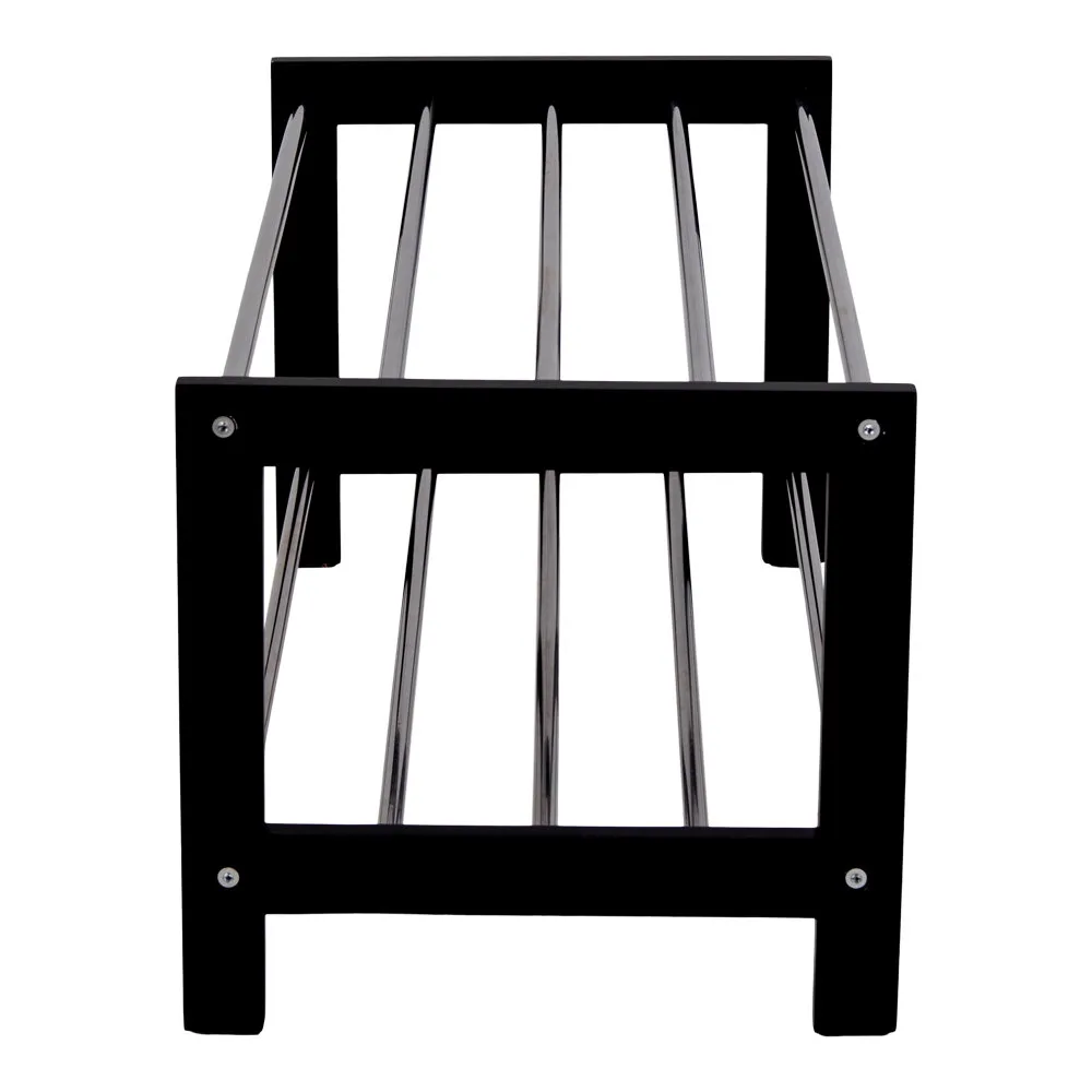 tinkaro Schuhregal Padova 2 Ebenen 78x34x32 cm Schwarz