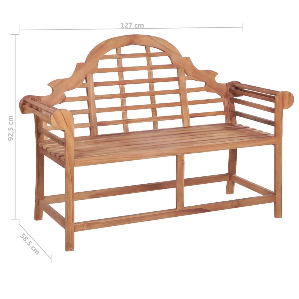 Gartenbank Marlboro aus Naturholz 127x58,5x92,5 cm in Naturfarbe