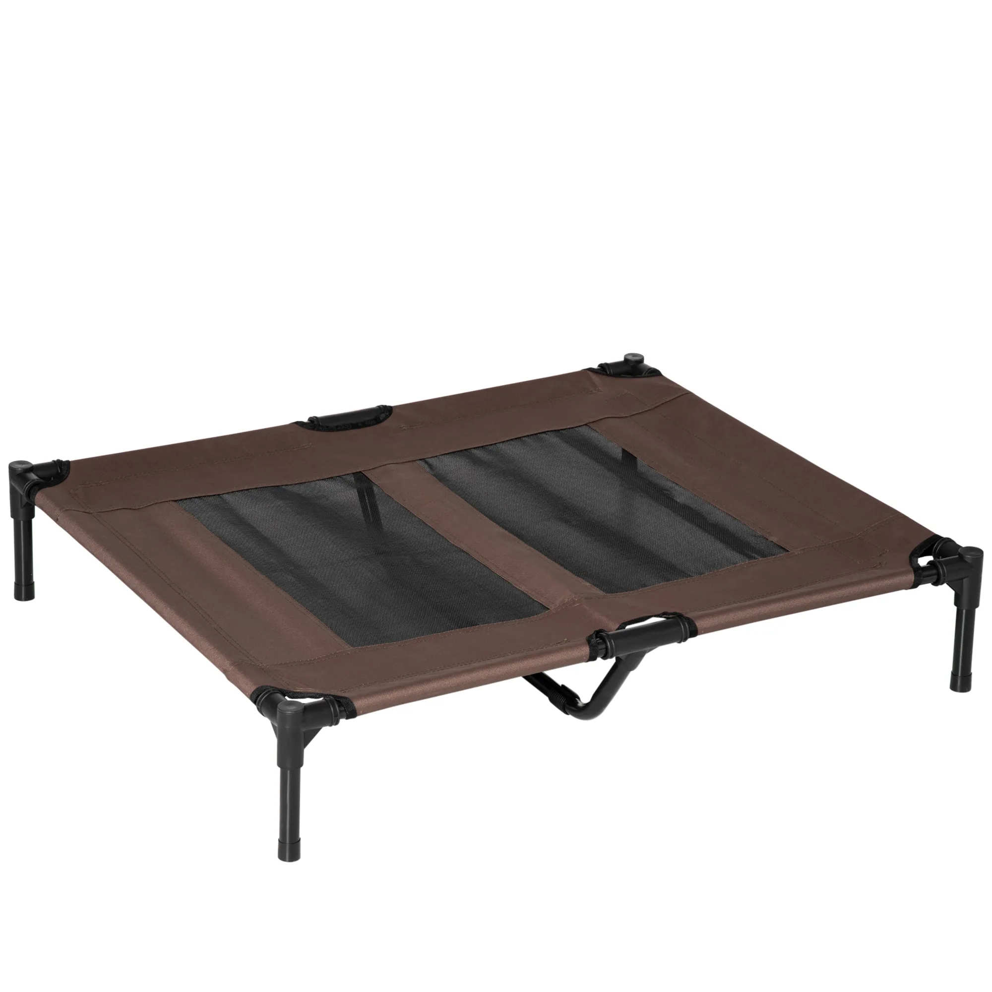 Hundebett Outdoor erhöht für große Hunde, Oxford-Gewebe, Braun