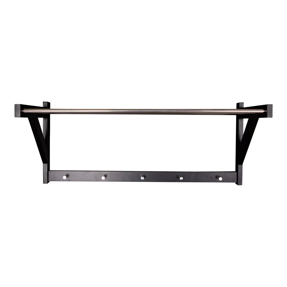 tinkaro Padova Hutregal Holz-Stahl 78x32x34 cm Schwarz