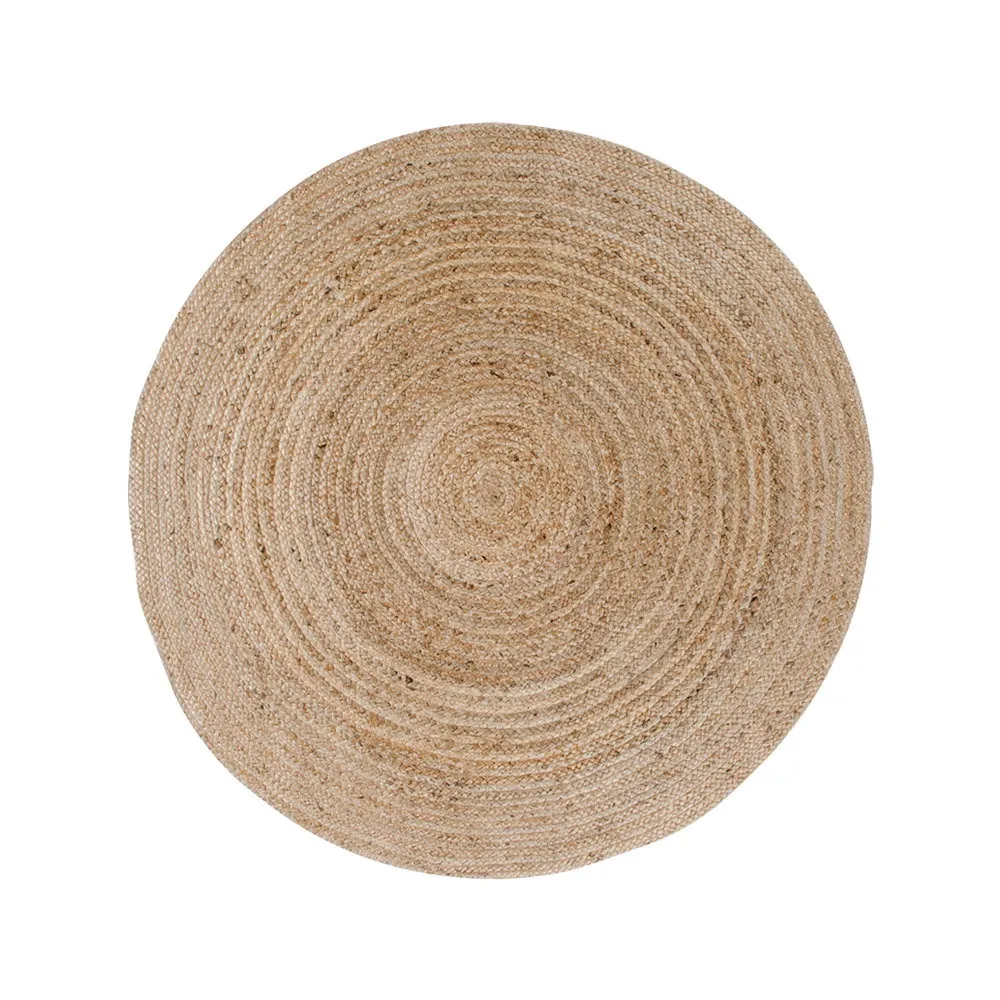 tinkaro Teppich geflochtene Jute ø120 cm Natur
