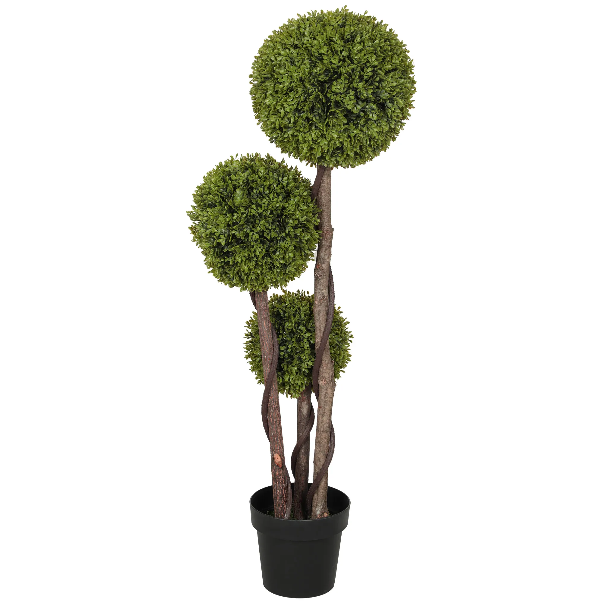 Künstlicher Buchsbaum 115 cm Grün im Zementtopf