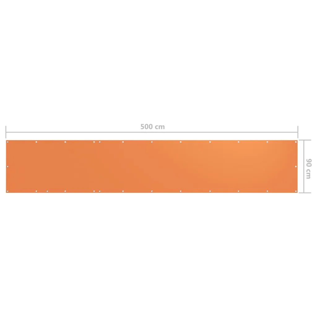 Balkon-Sichtschutz 90 x 500 cm aus PU-beschichtetem Oxford-Gewebe in Orange