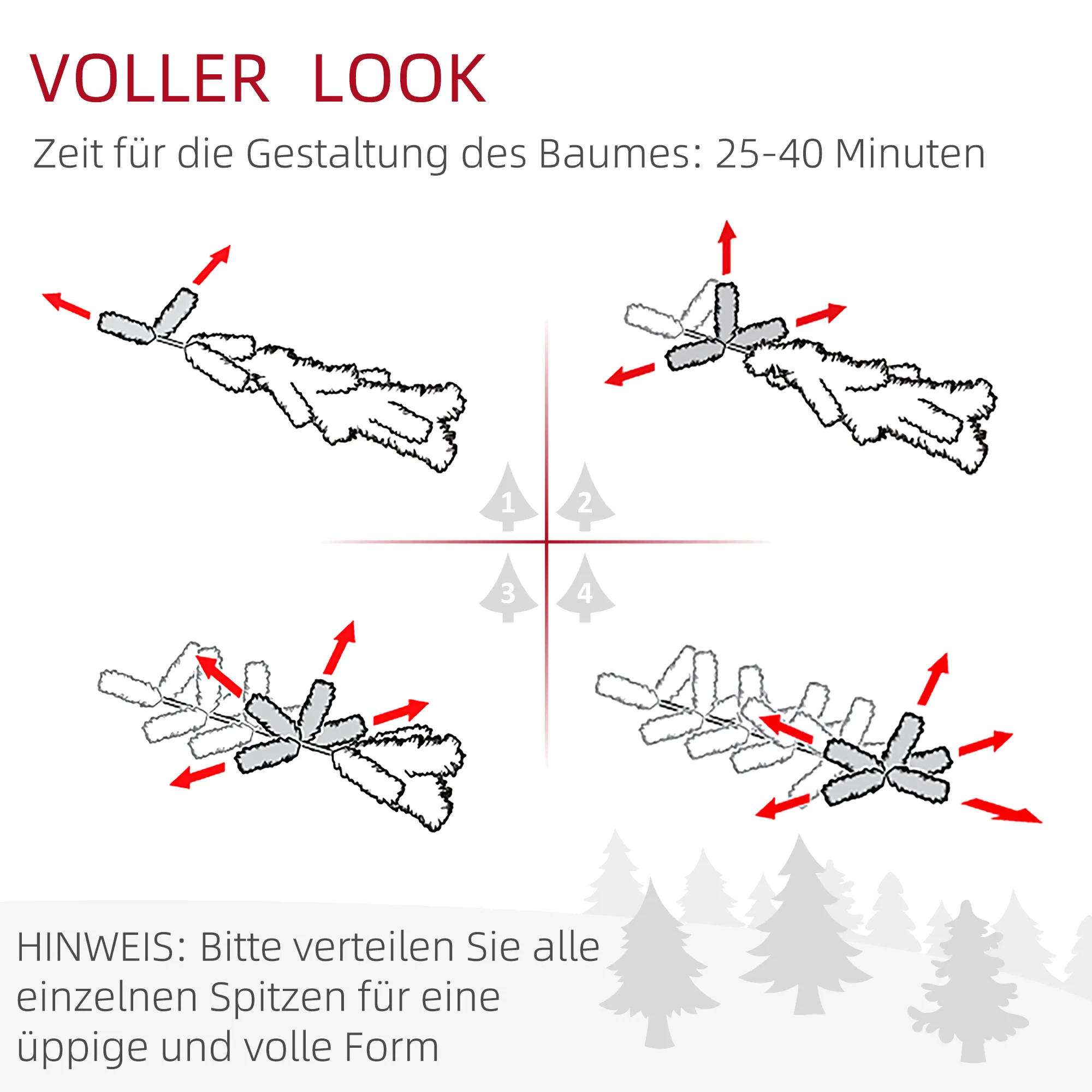 Künstlicher Weihnachtsbaum Bleistift Kiefer mit Schnee 180 cm Grün