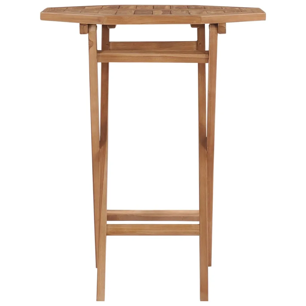 Klappbarer Gartentisch 60x60x75 cm Teak Massivholz