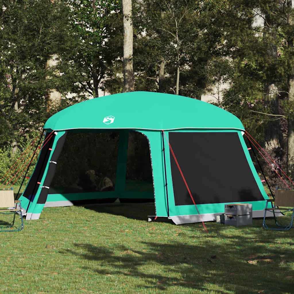 Poolzelt Meergrün 618x532x246 cm Wasserdicht mit Abnehmbarem Überzelt