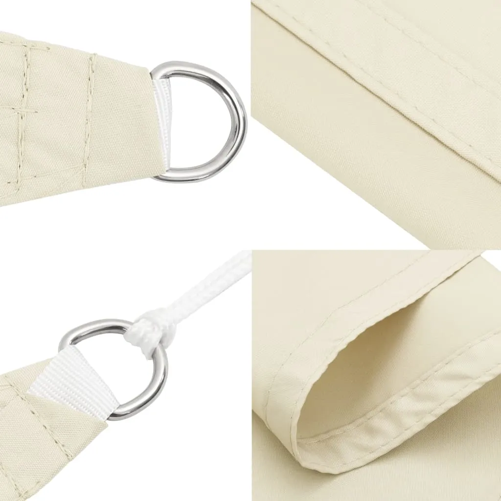 Sonnensegel 2,5 x 3 m Creme aus PU-beschichtetem Oxford-Gewebe