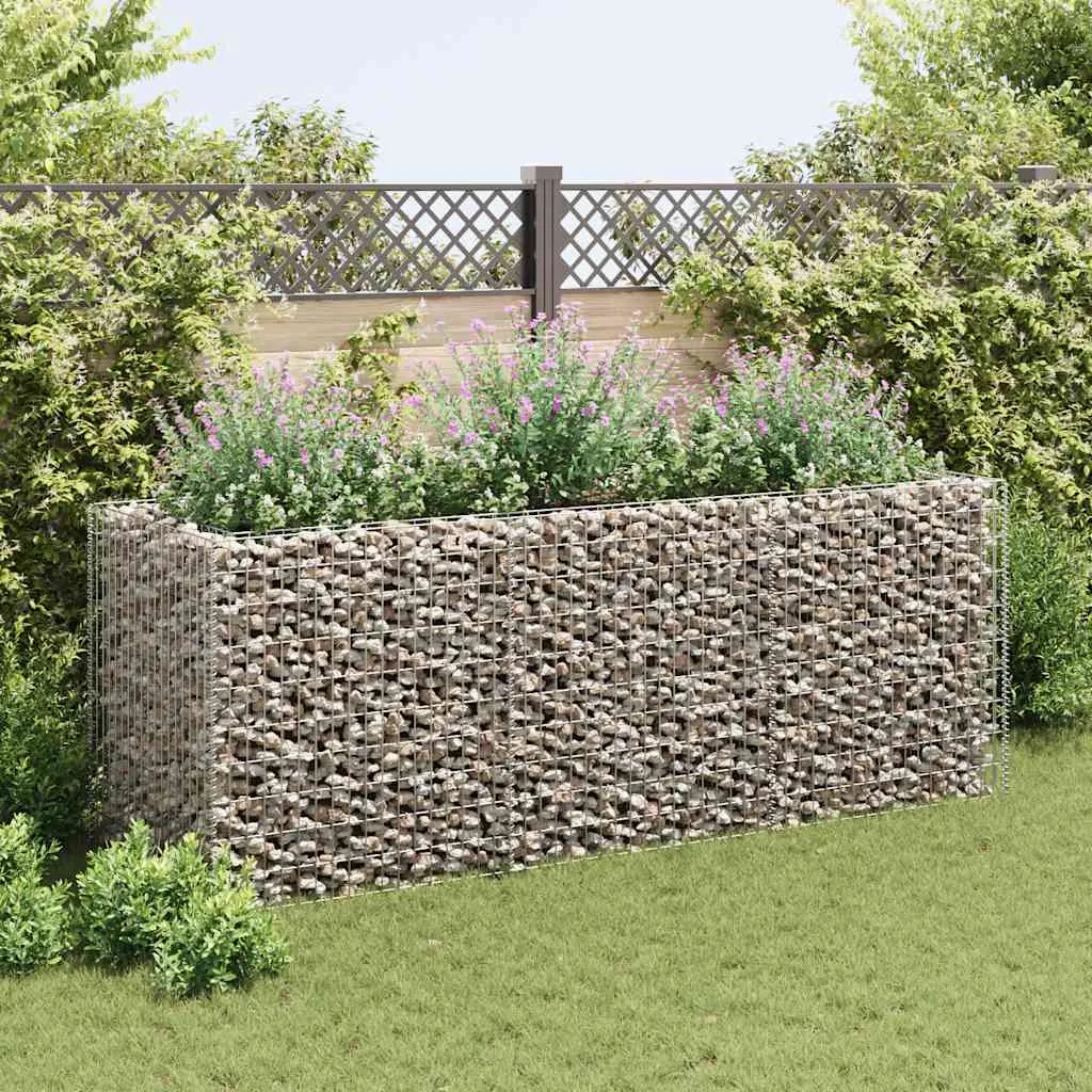 Gabionen-Hochbeet Stahl 270x90x100 cm