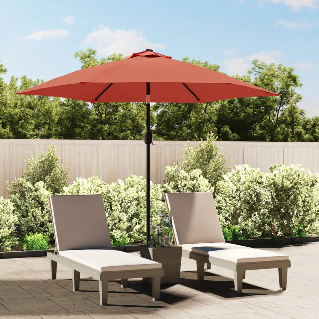 Eleganter Gartenschirm 300 x 222 cm in Terrakotta