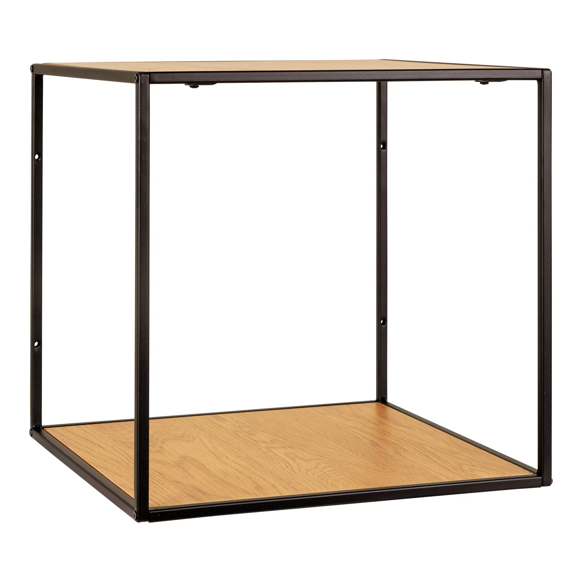 tinkaro Vita Wandregal 36 x 36 x 36 cm Eiche-Optik Schwarz