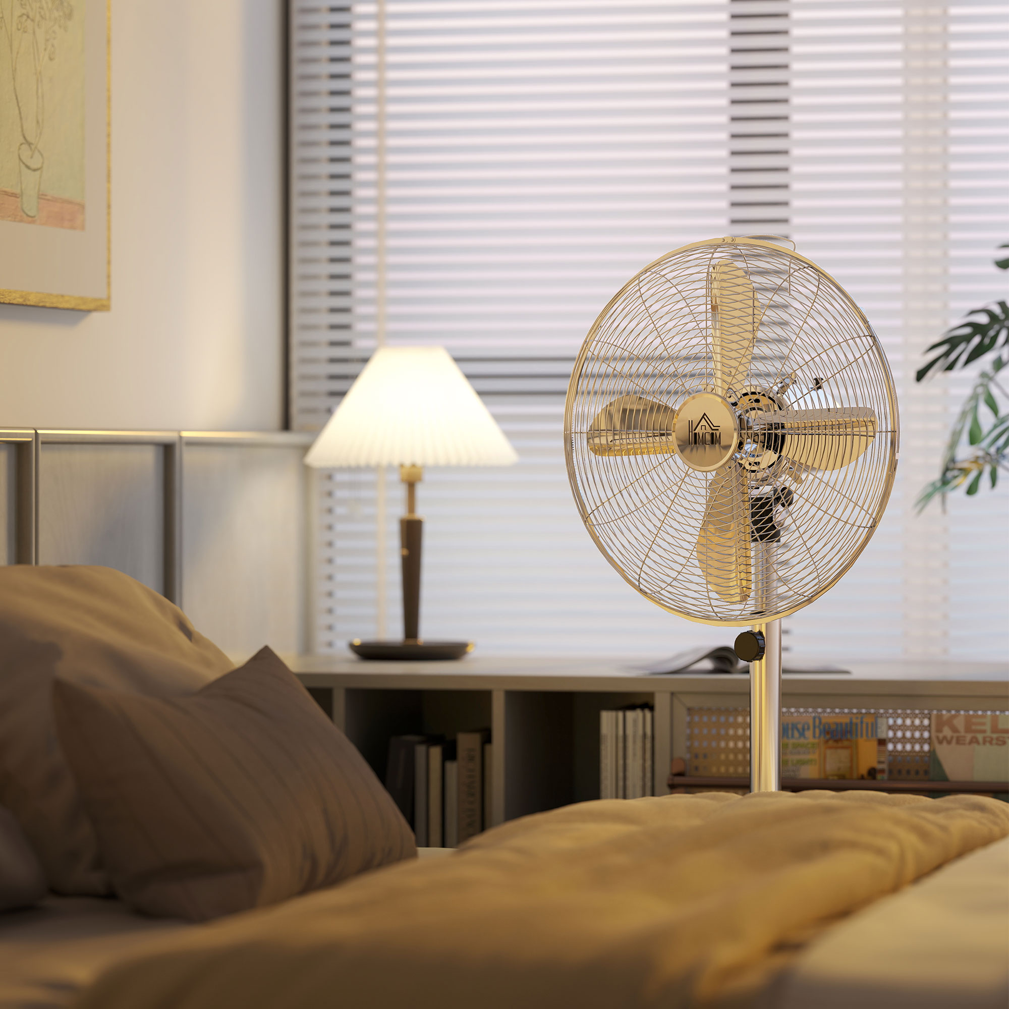 Höhenverstellbarer Standventilator Ø44,5 cm Silber