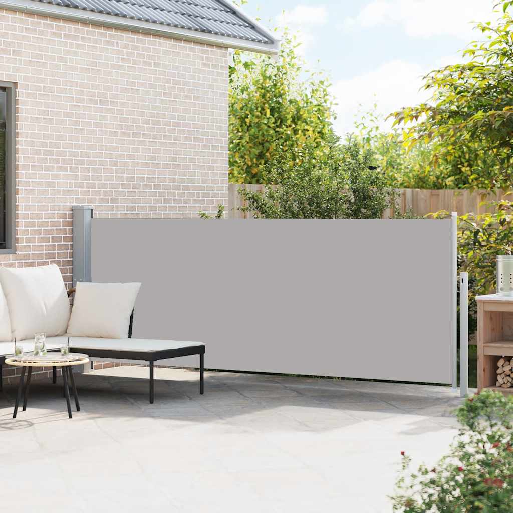 Seitenmarkise Sichtschutz 140 x 0-500 cm Grau