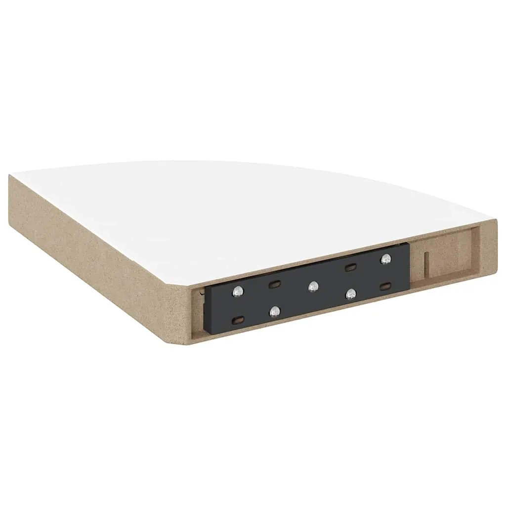 4er Set Eckregale 25x25x3,8 cm Hochglanzweiß Wandregal