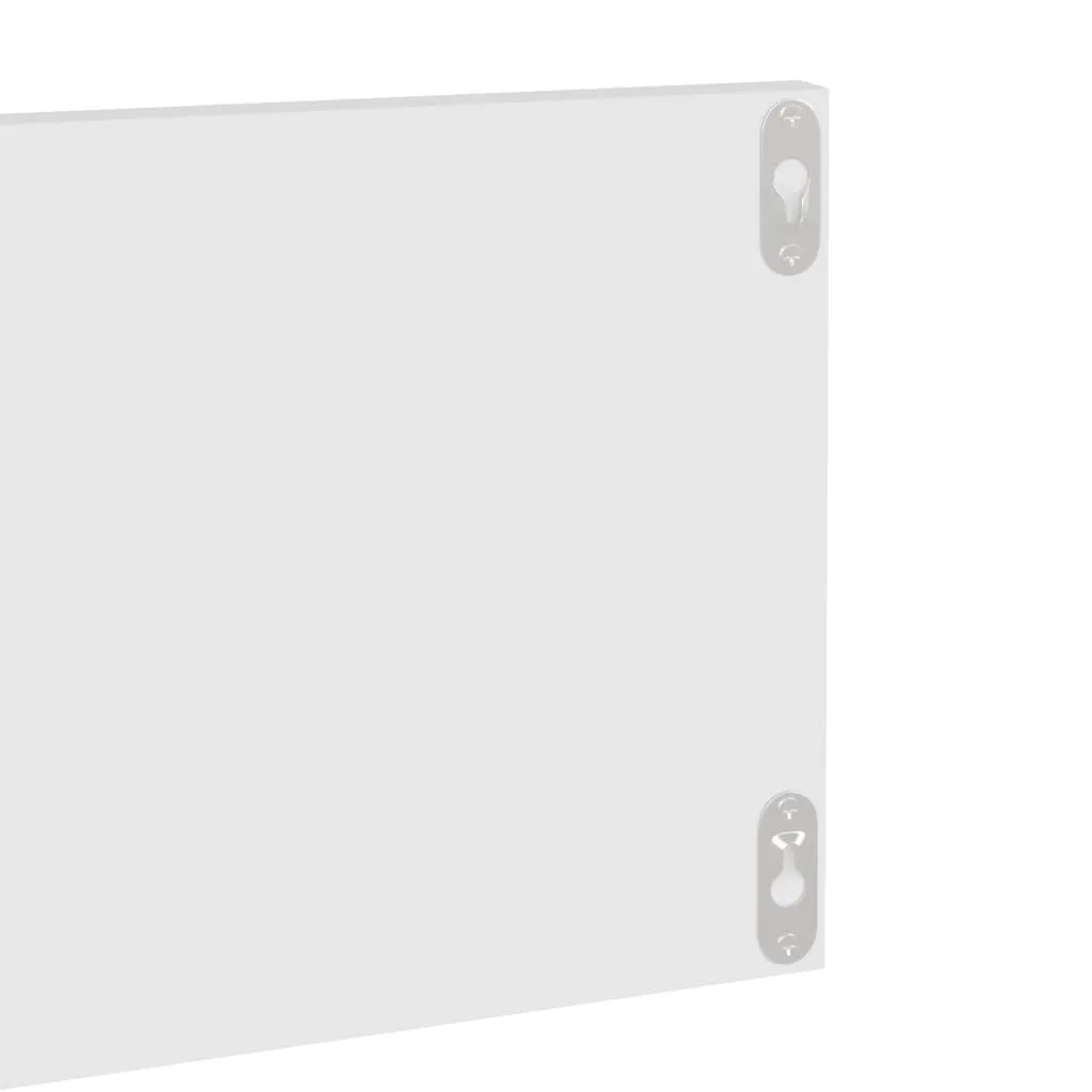Wandregal 80 x 11,5 x 18 cm Weiß Massivholz