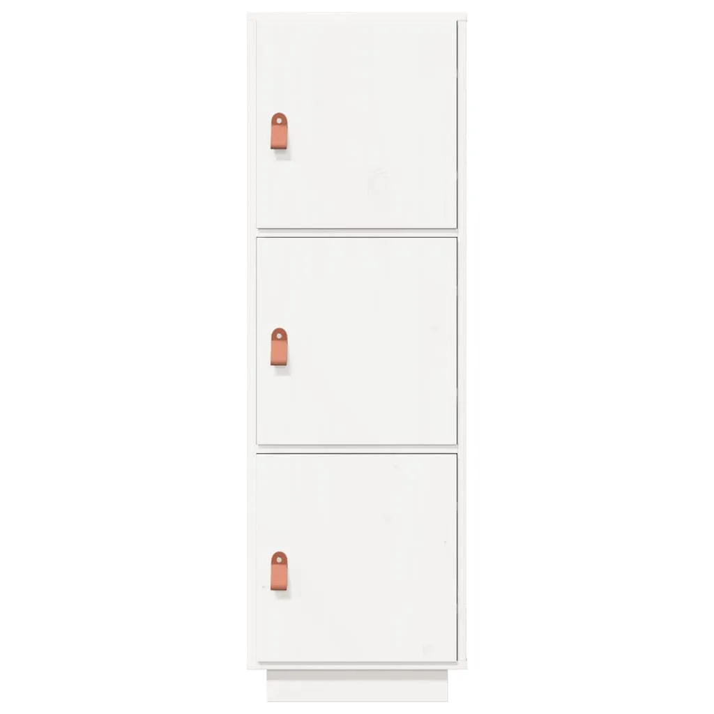Highboard Weiß 34x40x108,5 cm Massivholz Kiefer