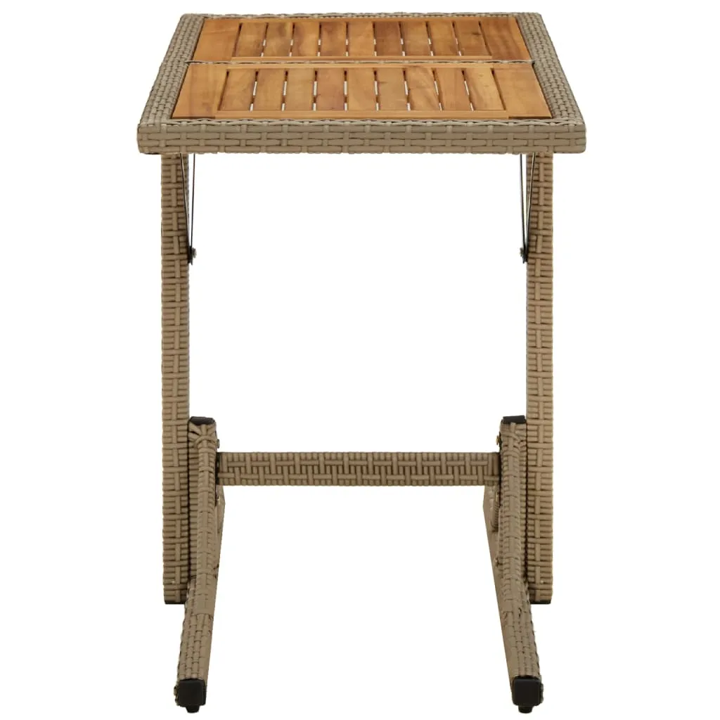 Gartentisch Echtholz 110 x 53 x 72 cm Beige