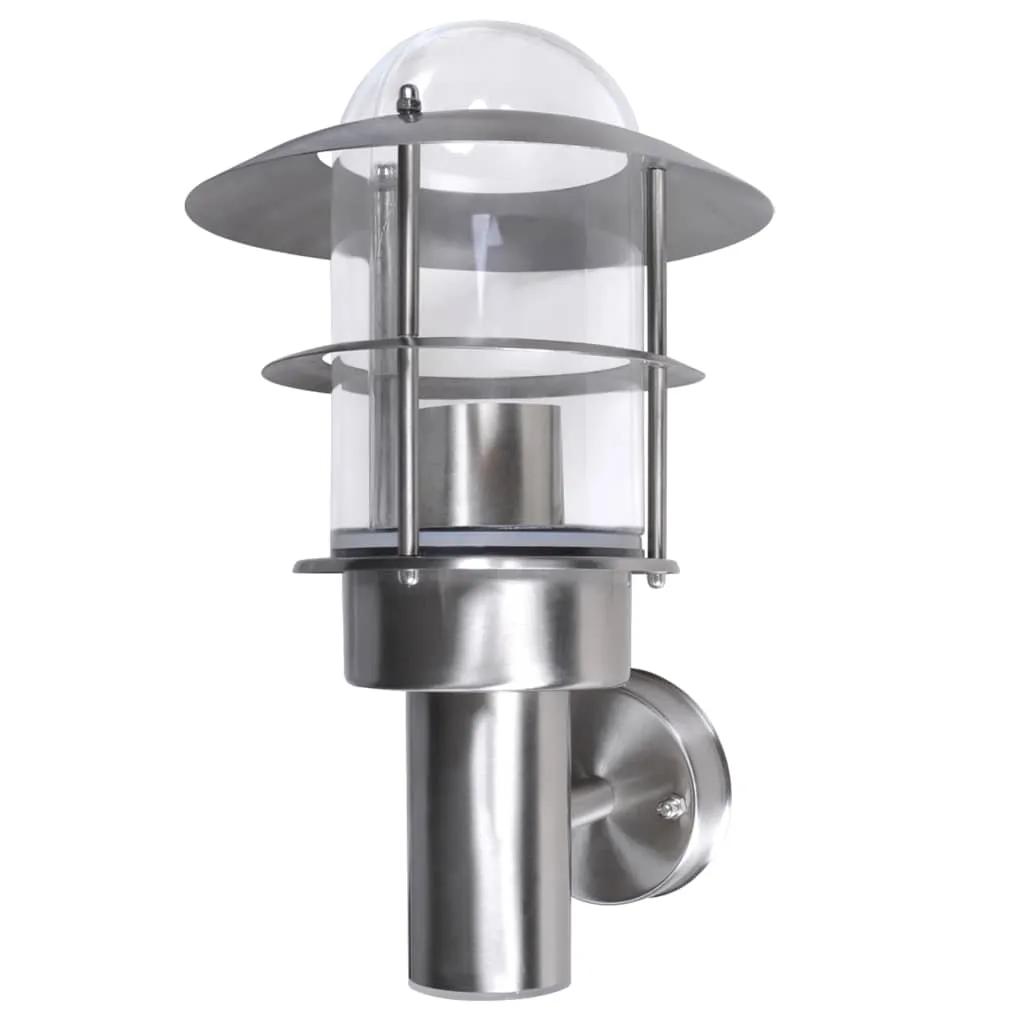 Wandlampe aus Edelstahl, 180 x 200 x 285 mm, silberfarben
