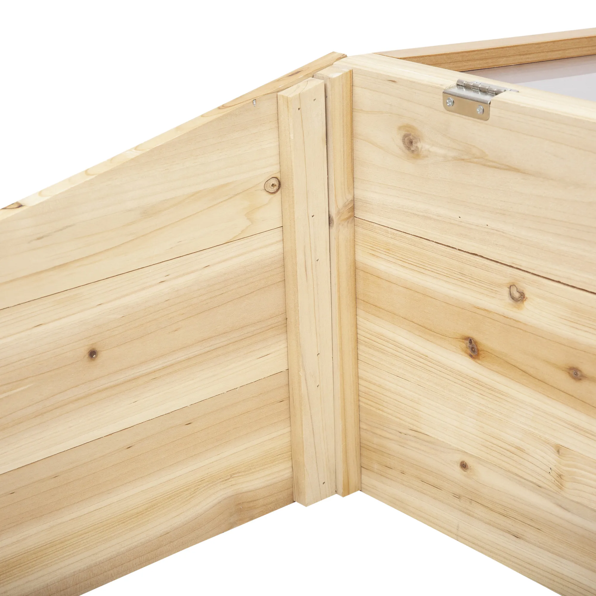 Holzgewächshaus 100L x 50B x 35/26H cm Natur