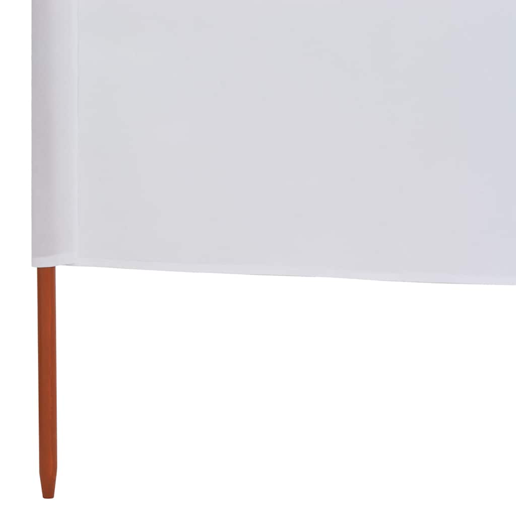 5-teiliger faltbarer Windschutz 600x160 cm Sandweiß