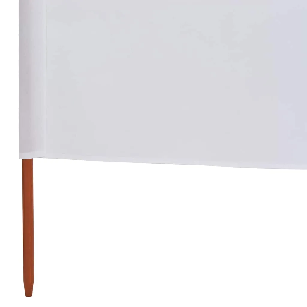 5-teiliger faltbarer Windschutz 600x160 cm Sandweiß