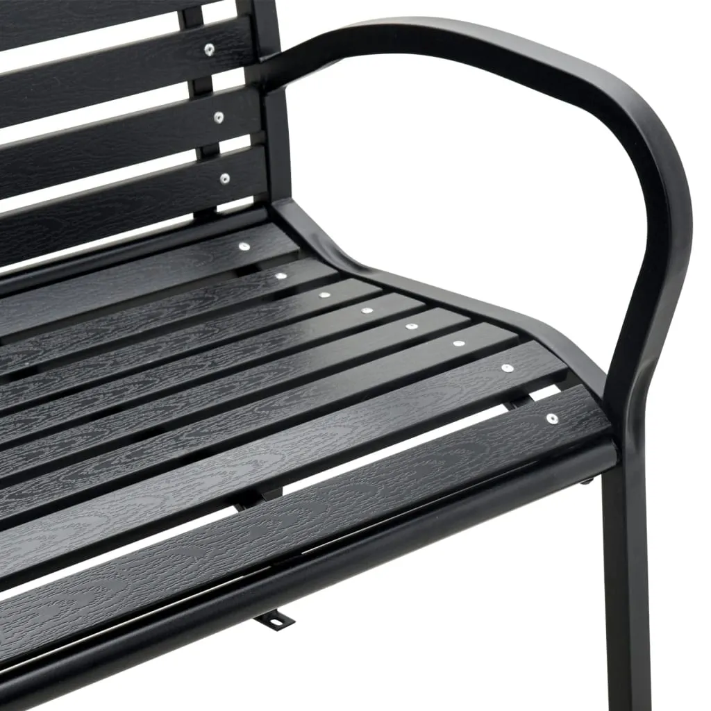 Gartenbank aus WPC und Stahl 231x60x81 cm in Anthrazit
