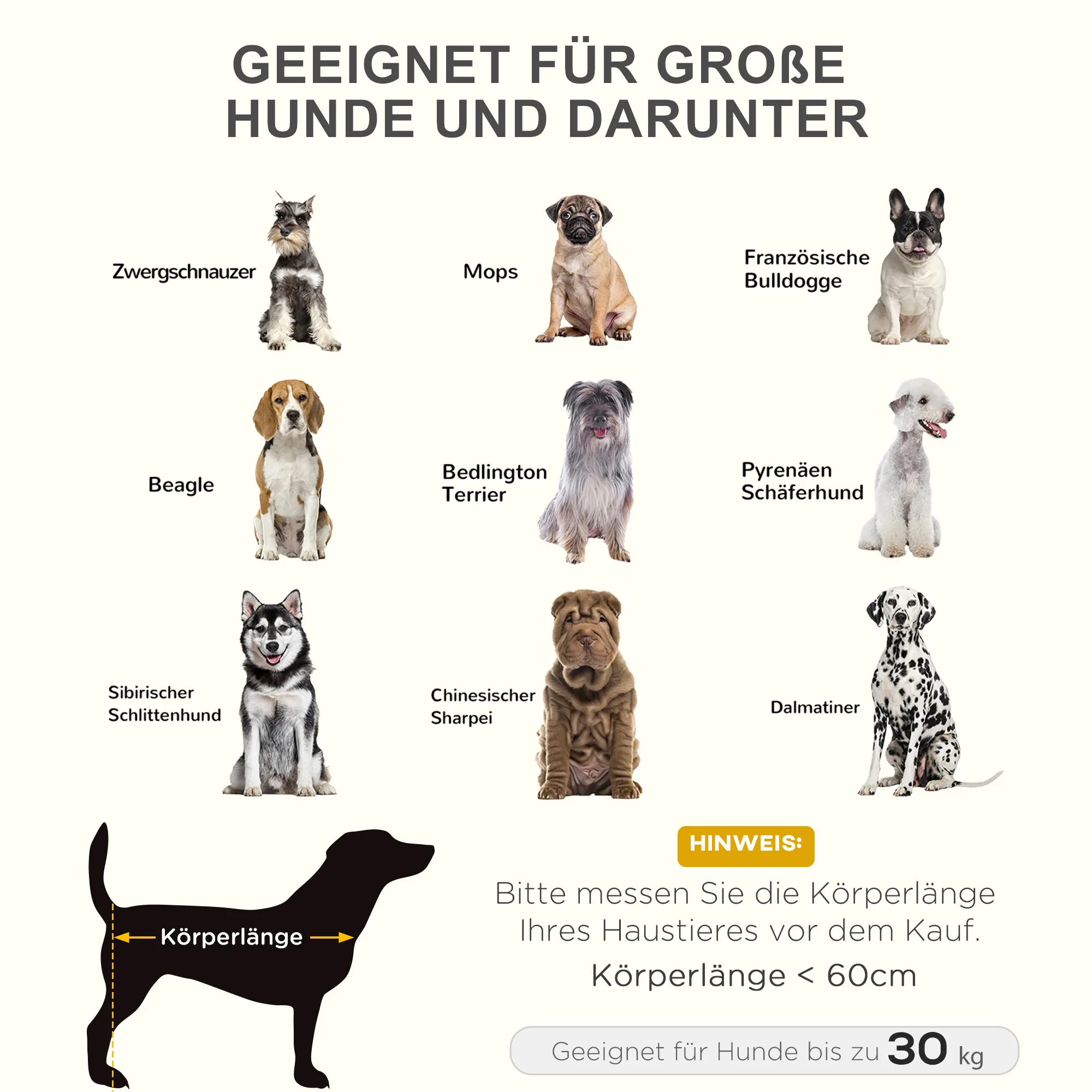 Hundebett Outdoor erhöht für große Hunde, Oxford-Gewebe, Braun