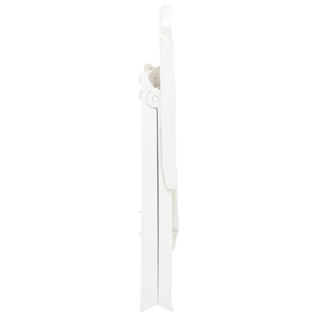 Gartenstuhl-Set Kunststoff Weiß 60x61x109 cm, klappbar, 2er-Set