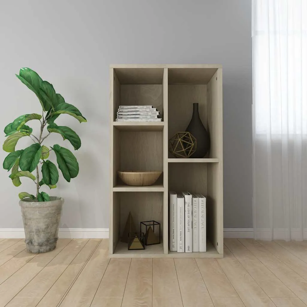 Bücherregal Sonoma-Eiche 50 x 25 x 80 cm aus Holzwerkstoff