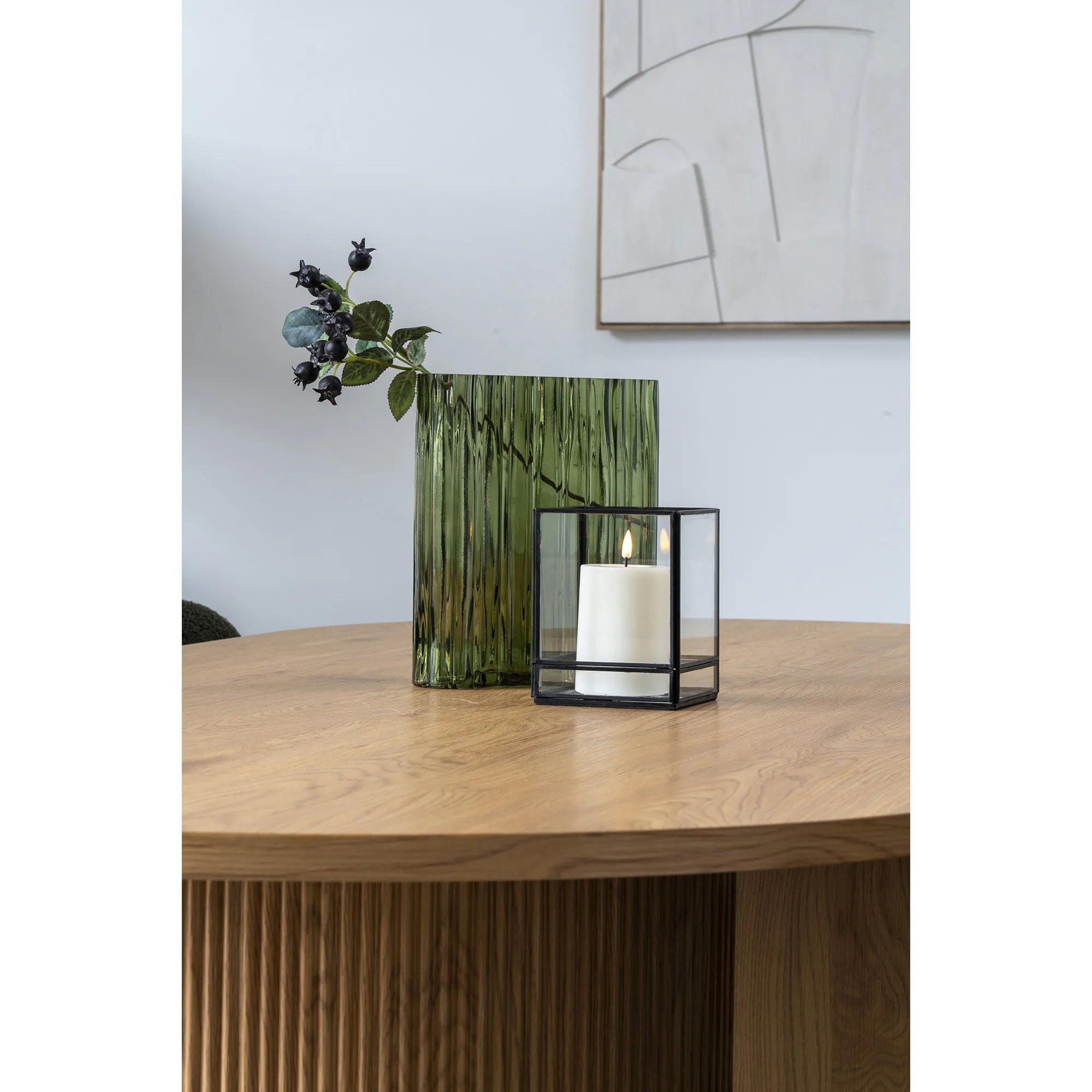 tinkaro Vase Glas 21 x 12 x 26,5 cm Rauchgrün